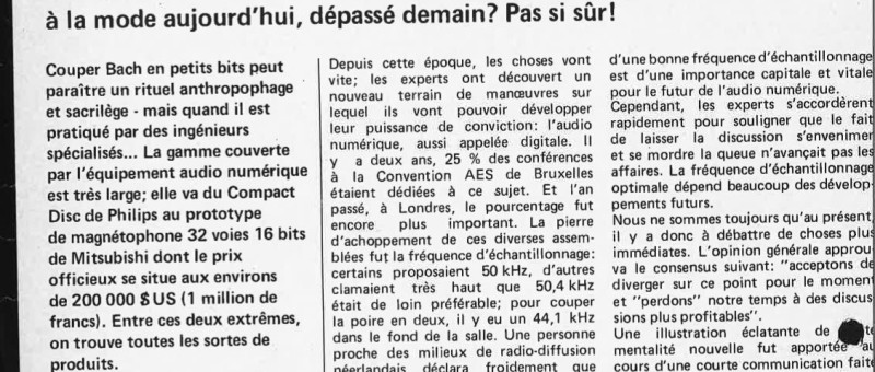 l`audio numérique