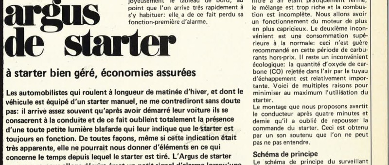 Argus de starter