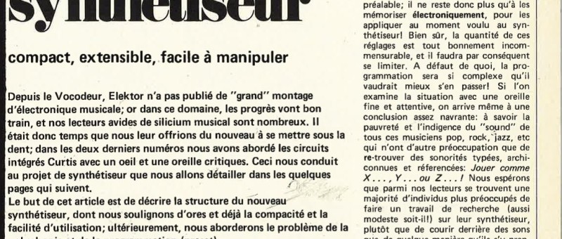 nouveau concept de synthétiseur
