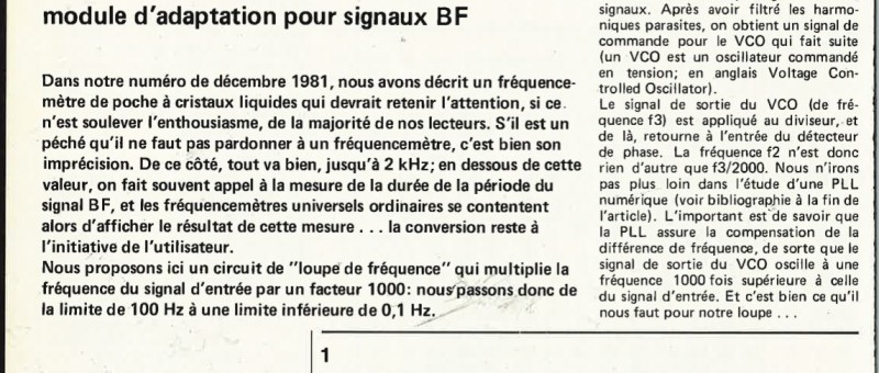 loupe pour fréquencemètre