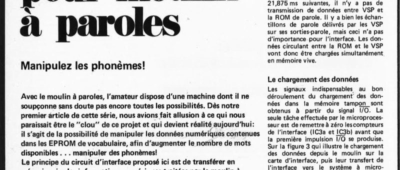 interface pour moulin à paroles