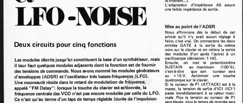 DUAL-ADSR et LFO NOISE