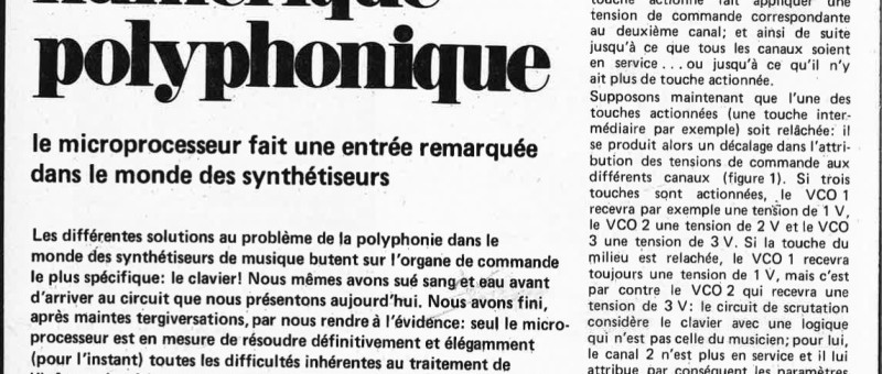 clavier numérique polyphonique