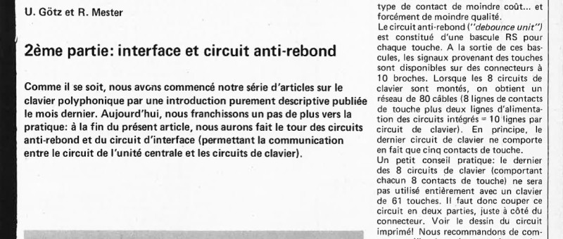 clavier numérique polyphnoque