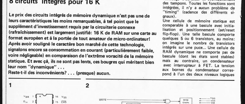 carte 16 K RAM dynamique