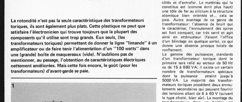 les transformateurs toriques