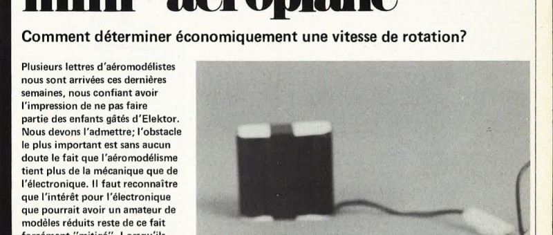 tachymètre… pour mini-aéroplane