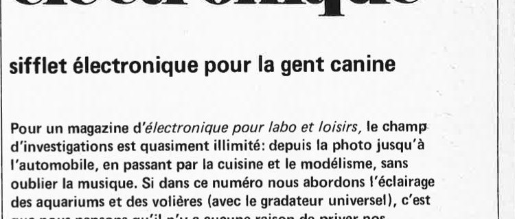 sifflet électronique