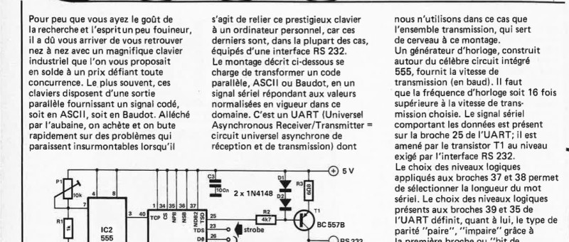 "interface série
poar clavier"