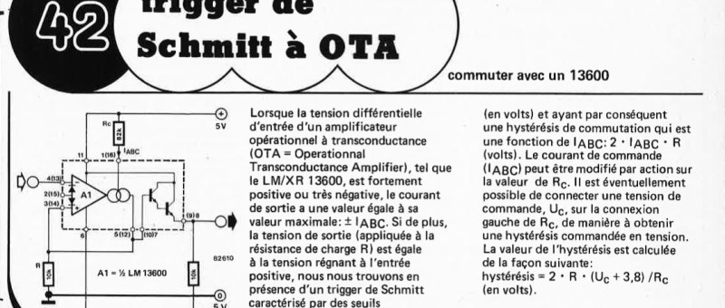 "Trigger de
Schmitt à OTA"