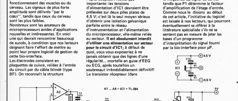 "bio-interface
pour µP"