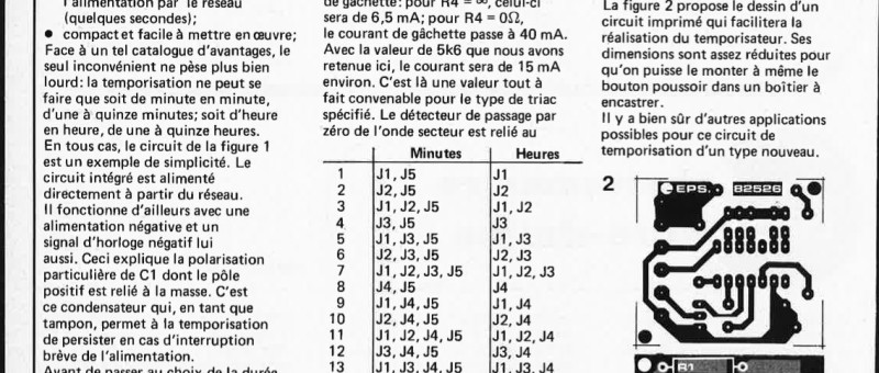 "temporisateur mono-circuit
avec commande de triac"