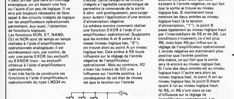 "porte EX(N)OR
avec un ampli op"