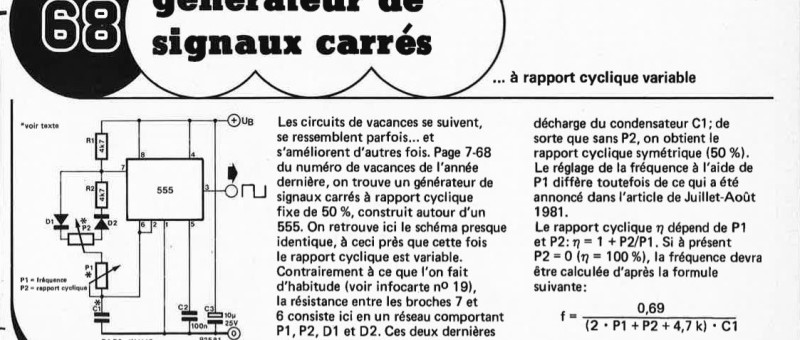 générateur de signaux carrés