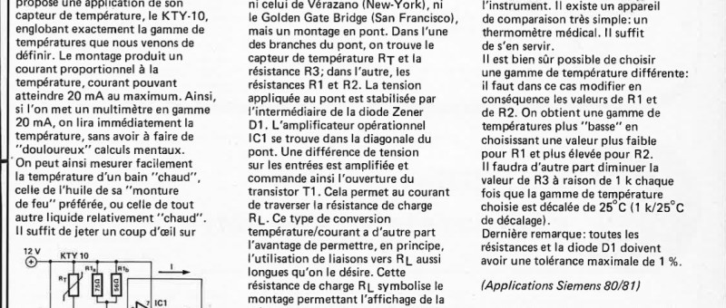 mesure de température à l`aide d`un multimètre