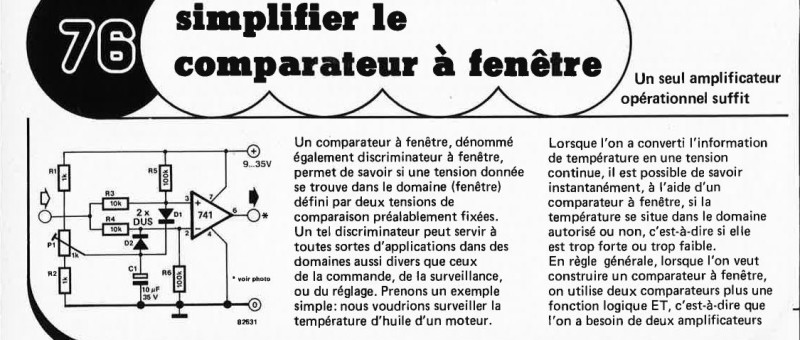 "simplifier le
comparateau à fenêtre"