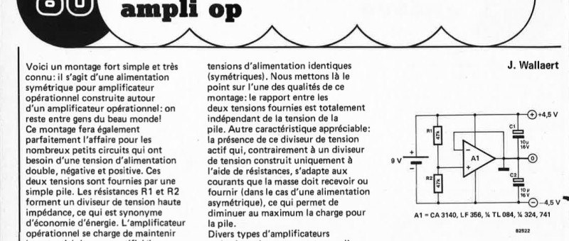 "alimentation sym.étriqae à
ampli op"