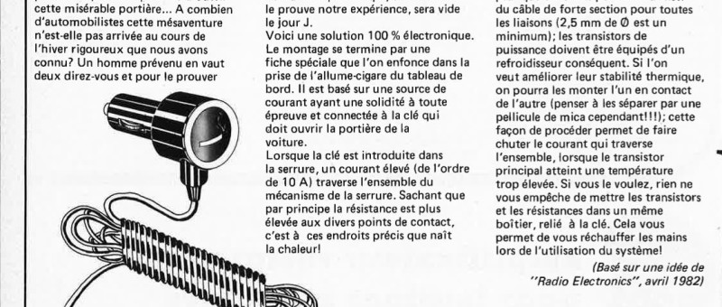 "dégivreur de serrure
de voilure"