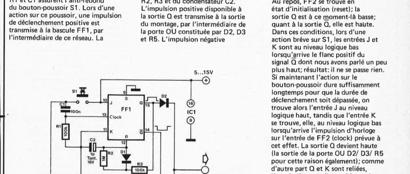 "peaufineur d`impulsion
pour bouton -poussoir"