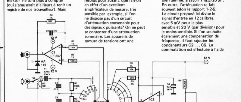 atténuateur d`entrée et préamplificateur