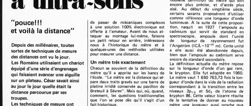 distancemètre à ultra-sons