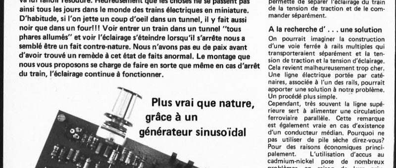 éclairage intérieur pour train électrique