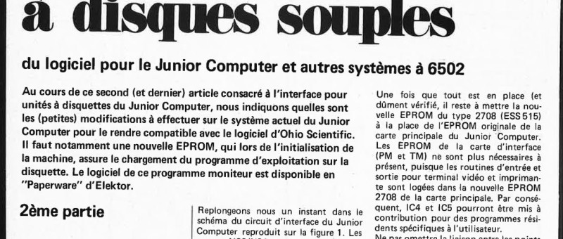 interface pour unités à diques souples