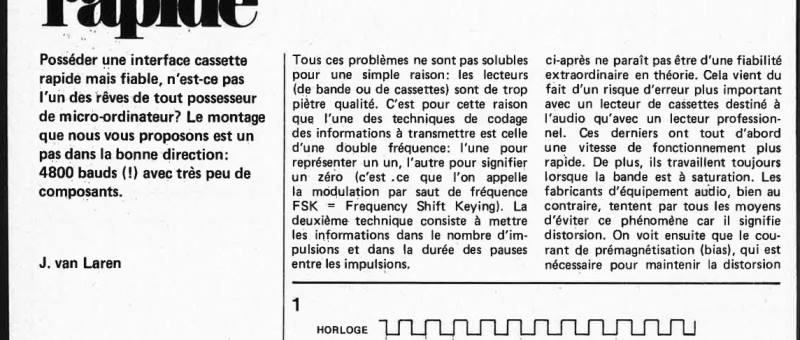 interface cassette rapide