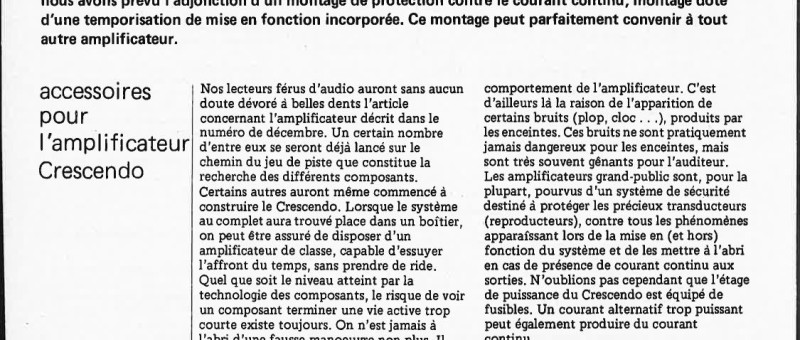 temporisation de mise en fonction et protection CC