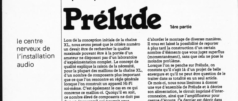 Prélude, 1ère partie