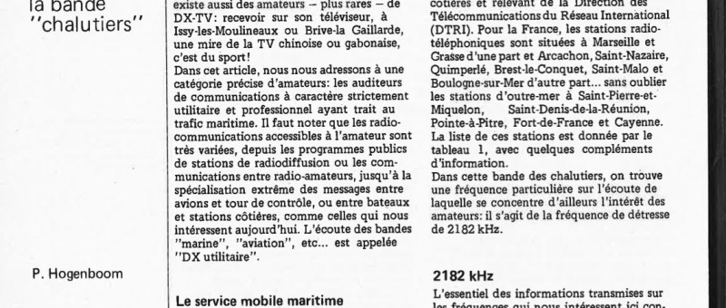 radiocommunications  maritimes