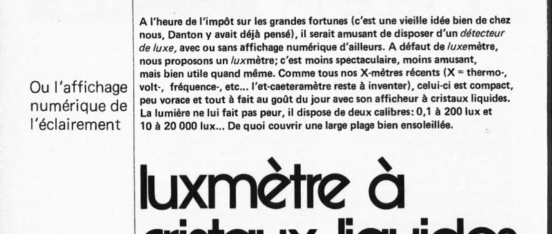 luxmètre à cristaux liquides