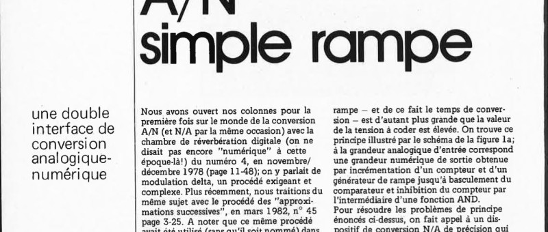 conversion A/N simple rampe