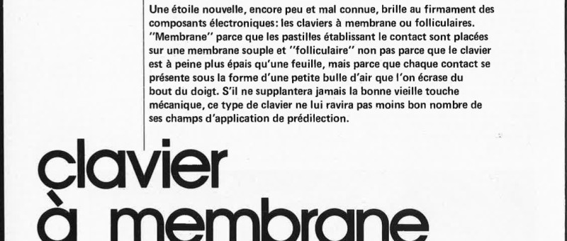 clavier à membrane