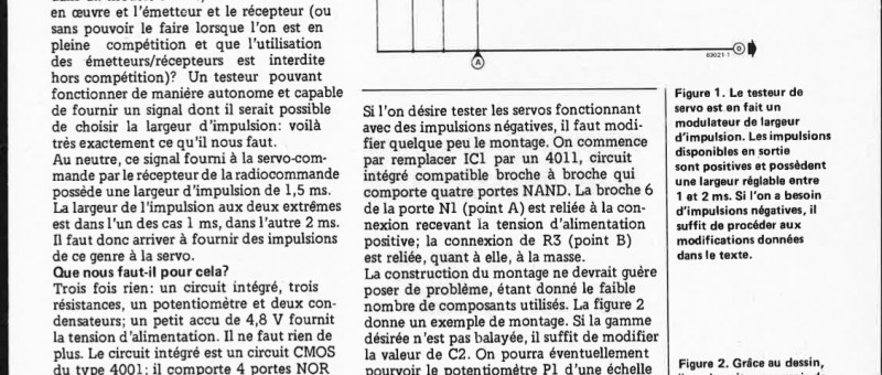 testeur de servo-commande