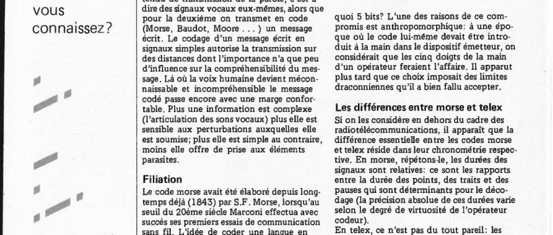 morse et telex