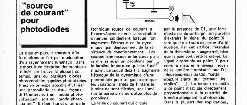 source de courant pour photodiodes