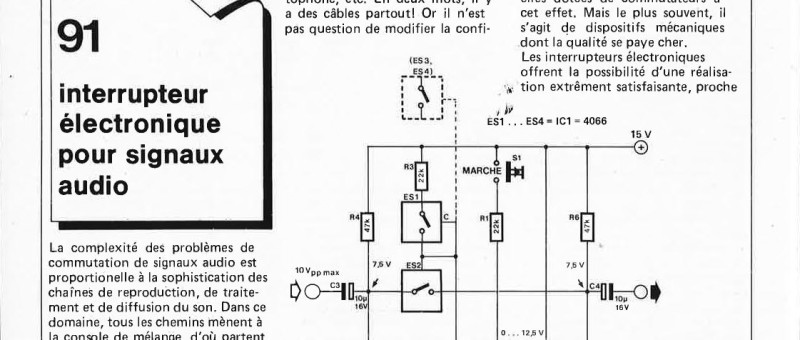 interrupteur électronique pour signaux audio