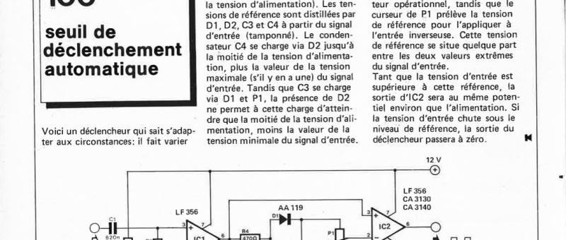 seuil de déclenchement automatique
