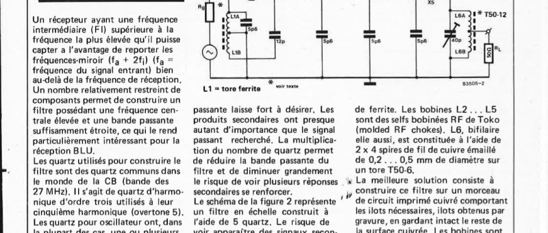 filtre 45 MHz à quartz bon marché