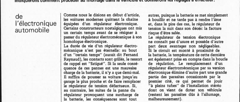 régulateur transistorisé pour alternateur