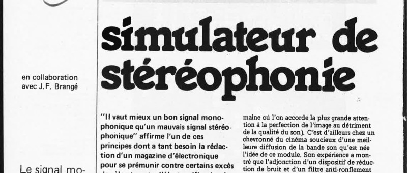 simulateur de stéréophonie