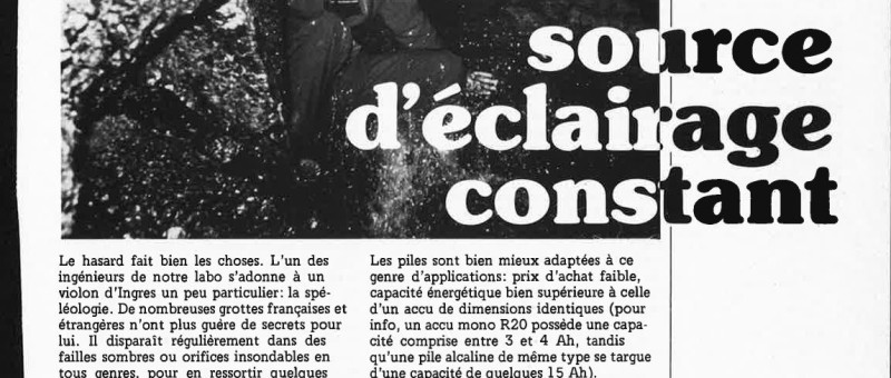 source d`éclairage constant