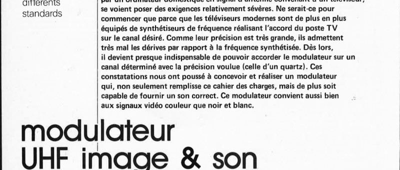 modulateur UFH, image et son