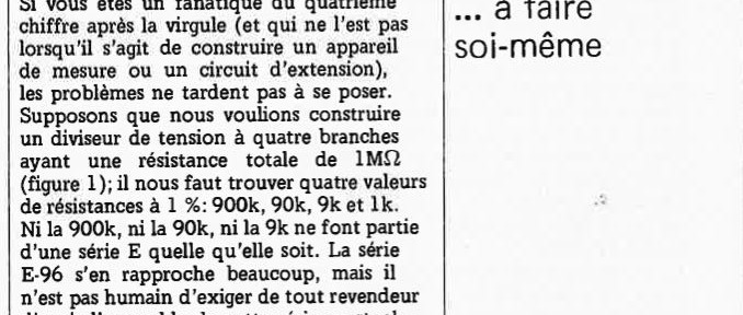 diviseur de tension de précision