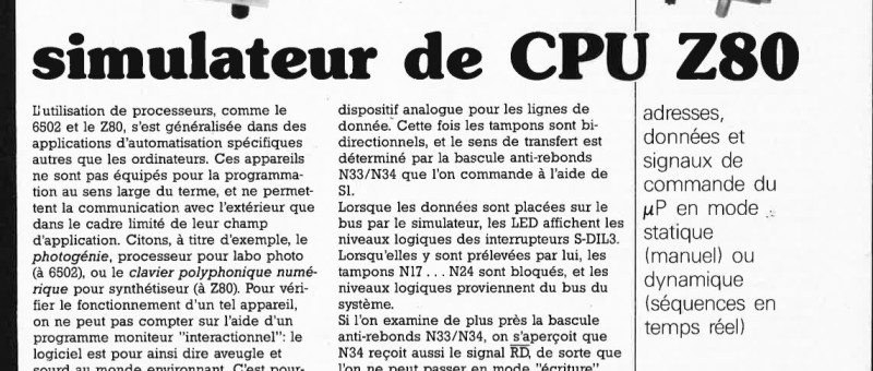 simulateur de CPU Z80