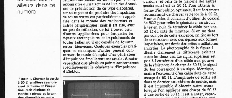 de l`utilité d`un générateur d`impulsions