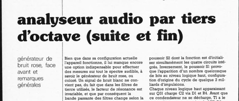 analyseur audio par tiers d`octave (suite et fin)