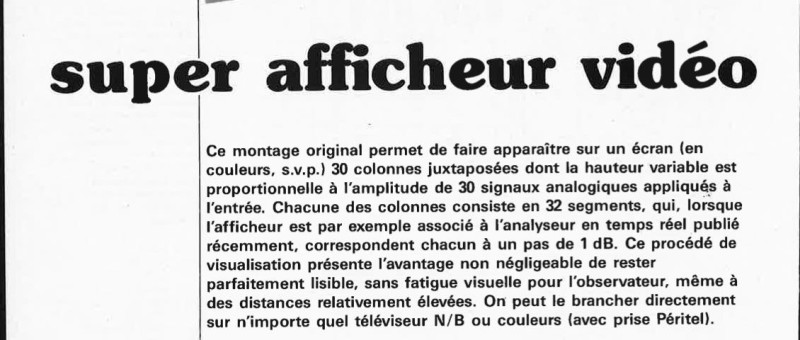 super afficheur vidéo