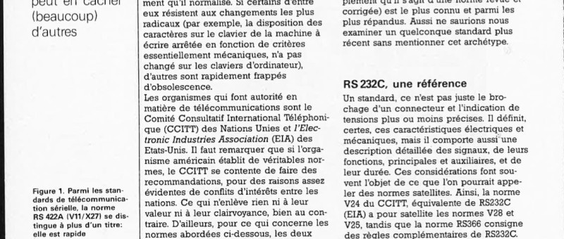 est-ce RS232 ou sera-ce RS423?